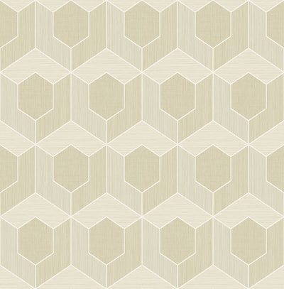 product image of Sample 3D Hexagon Wallpaper in Beige 550