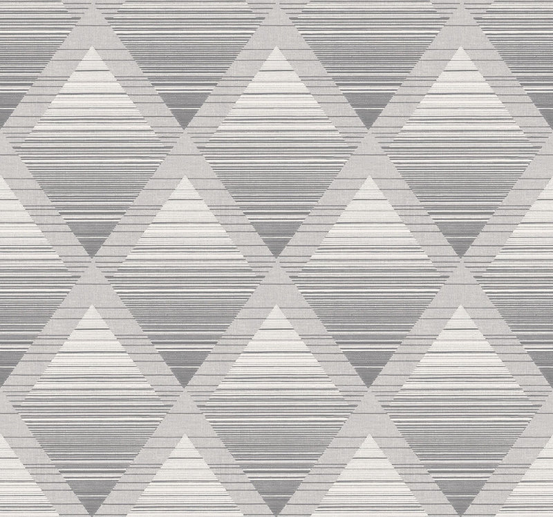 media image for Sample Metallic Rhombus Wallpaper in Grey 234
