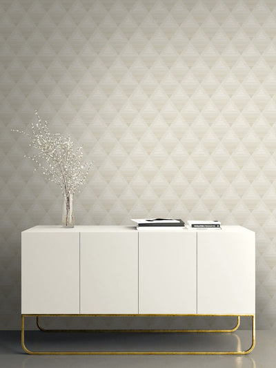 product image for Metallic Rhombus Wallpaper in Beige 14