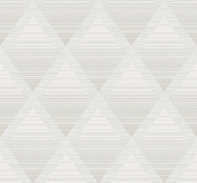 product image of Sample Metallic Rhombus Wallpaper in Off-White & Beige 583
