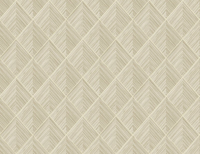 product image of Sample 3D Pyramid Faux Grasscloth Wallpaper in Cream 564