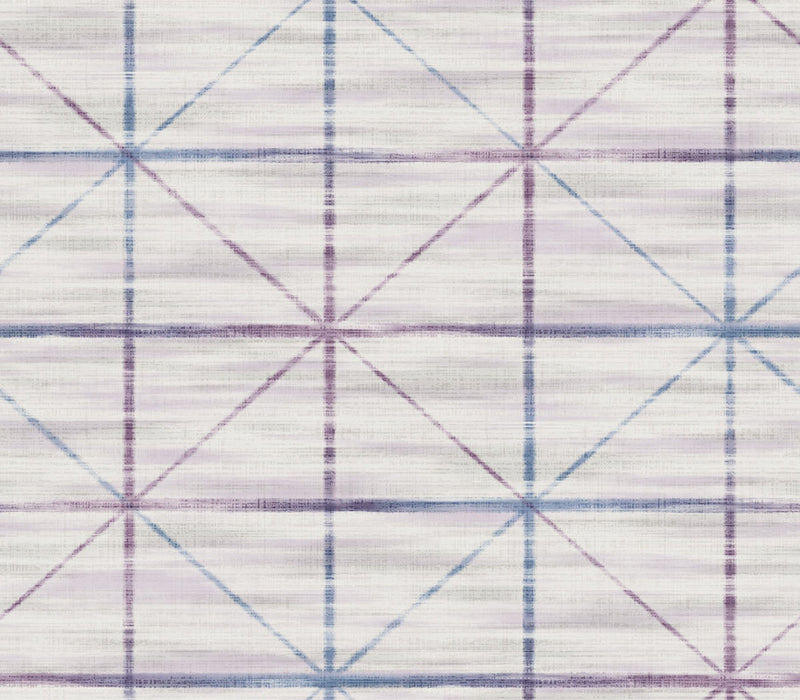 media image for Sample Metallic Squares Wallpaper in Grey & Purple 286