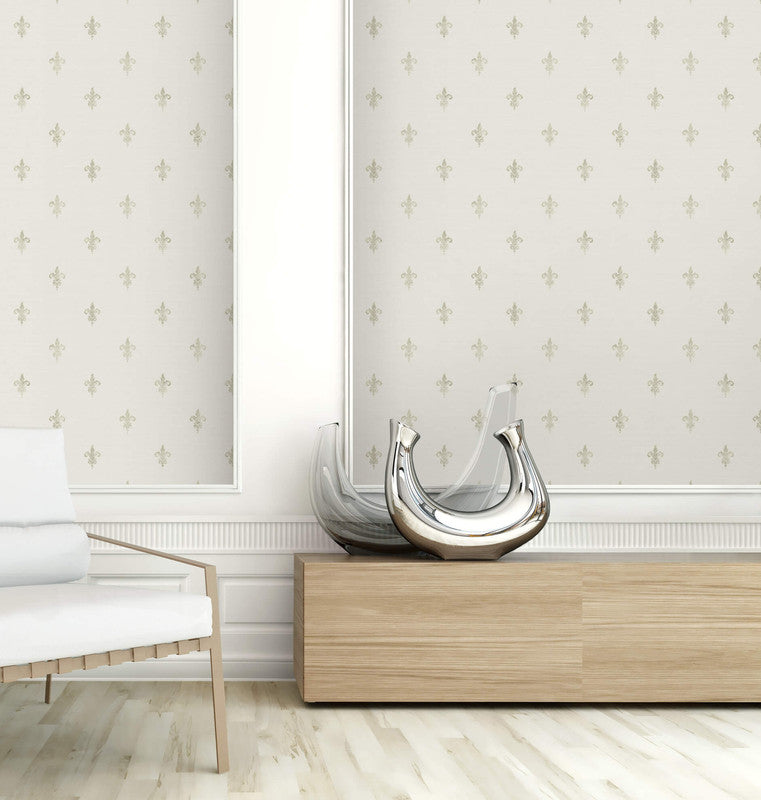 media image for French Lily Wallpaper in Grey 263