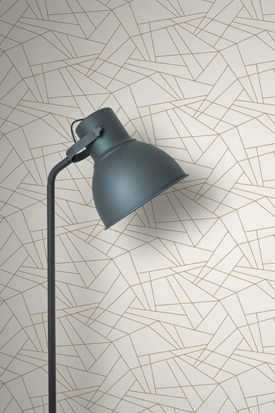 product image for Geometric Triangles Wallpaper in Beige & Brown 23