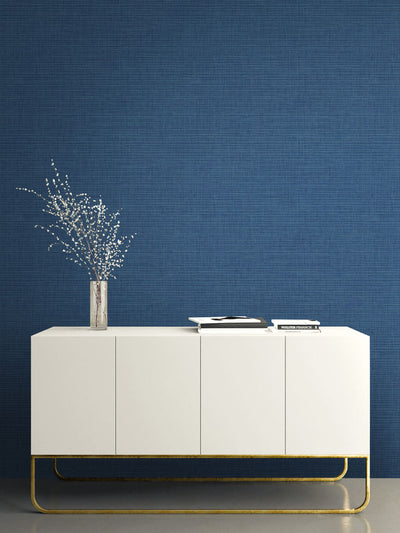 product image for Modern Fabric Wallpaper in Bleu 99