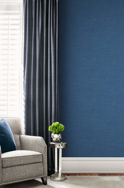 product image for Modern Fabric Wallpaper in Bleu 20