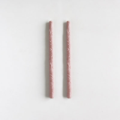 product image for beeswax flora taper candle set of 2 by borrowed blu bb0535s 4 26