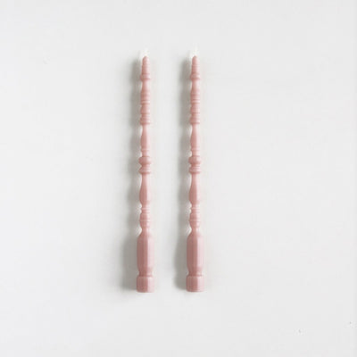 product image for beeswax spindle taper candle set of 2 by borrowed blu bb0537s 4 62
