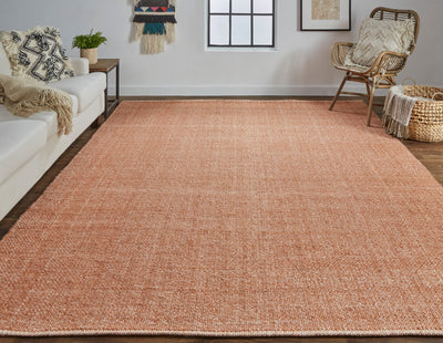 product image for Siona Handwoven Solid Color Rust Orange Rug 6 35
