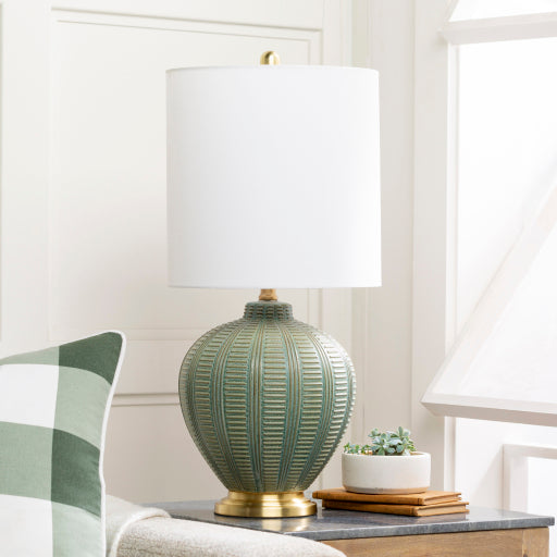 media image for Rayas Linen Green Table Lamp Styleshot 2 Image 22