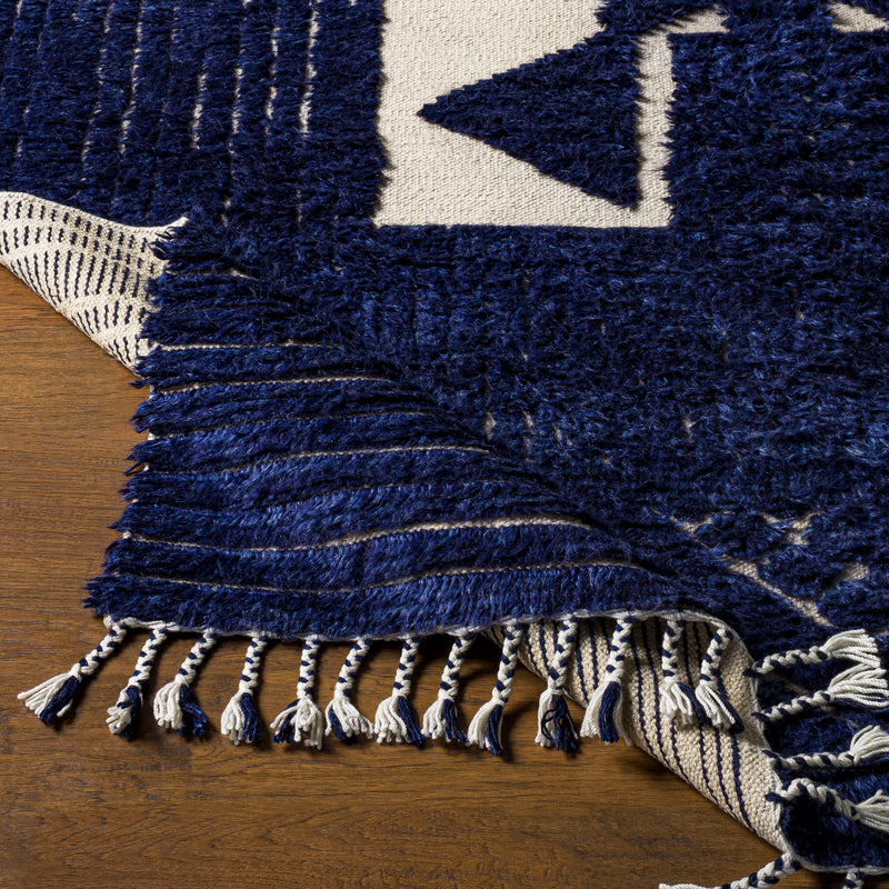 media image for Sahara SAH-2303 Hand Knotted Rug in Navy & Cream 275
