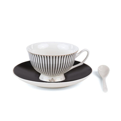 product image for Lady Tarin Stripes Tea Cup with Saucer 6 76
