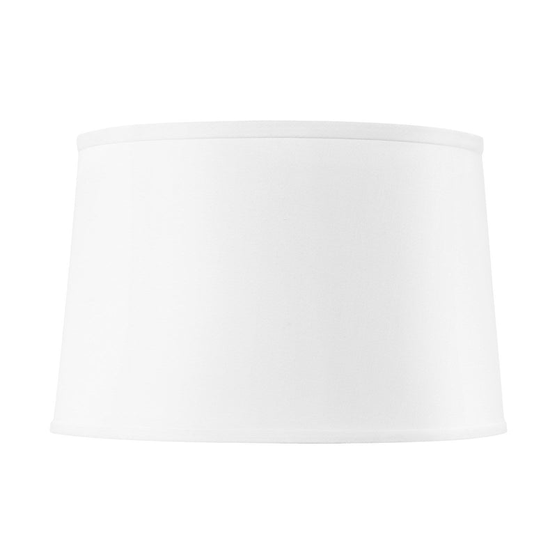 media image for White Linen Shade with Nickel Hardware in Various Sizes 291