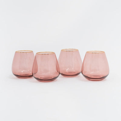product image for siren short stemless goblet set of 4 by borrowed blu bb0212s 9 29