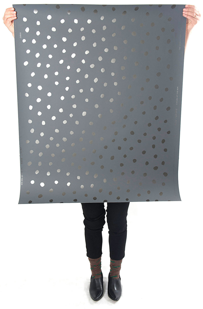 media image for Sisters of the Sun Wallpaper in Gunmetal and Charcoal design by Thatcher Studio 239