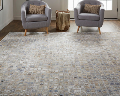 product image for corben mosaic silver gray brown rug news by bd fine lair39g0bgegrye7a 7 3