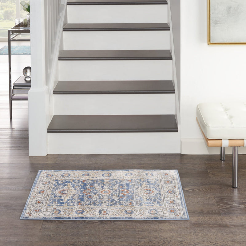 media image for Nicole Curtis Series 4 Light Blue Grey Vintage Rug By Nicole Curtis Nsn 099446163455 9 288