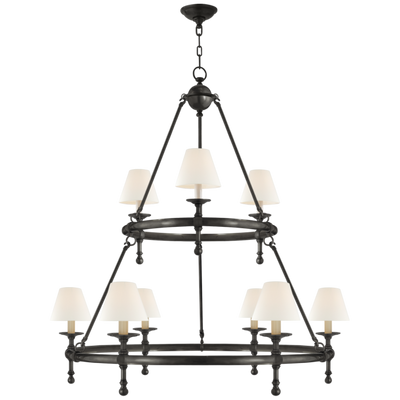 product image for Classic Two-Tier Ring Chandelier 3 5