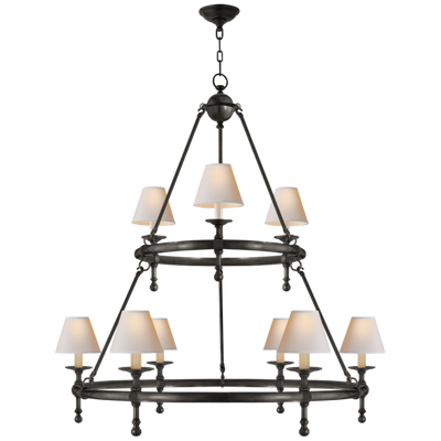 product image for Classic Two-Tier Ring Chandelier 4 74