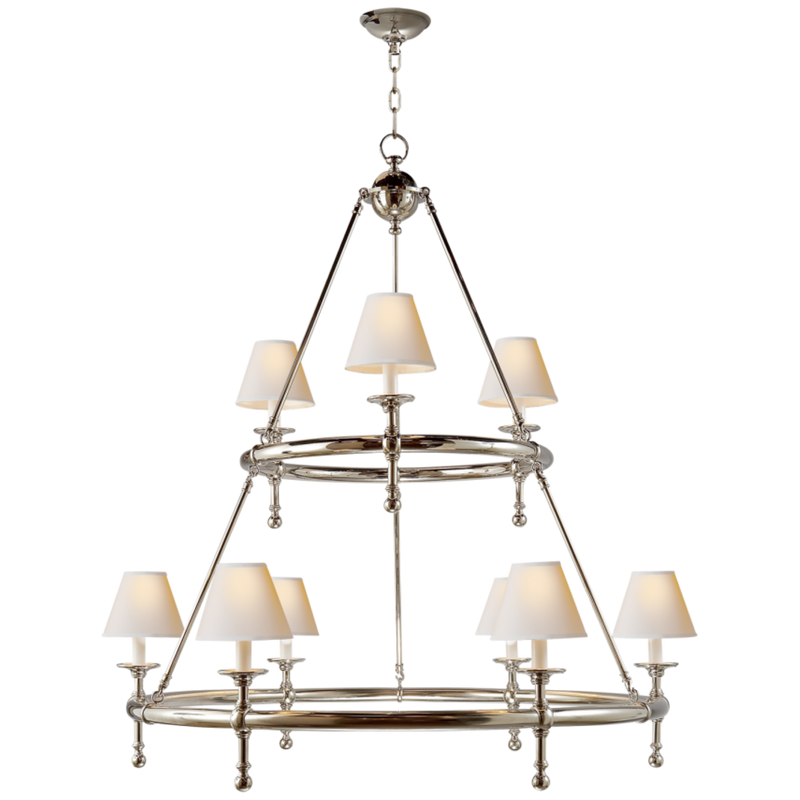 media image for Classic Two-Tier Ring Chandelier 8 29