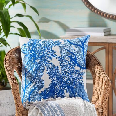product image for Sea Life SLF-004 Woven Pillow in Dark Blue & White 90