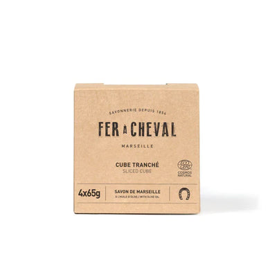 product image for fer a cheval sliced cube olive marseille soap 65g set of 4 3 28