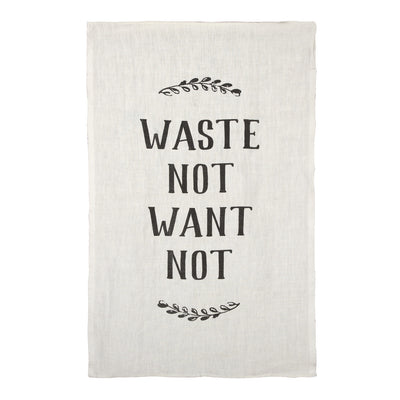 product image of waste not want not pure linen tea towel design by sir madam 1 511