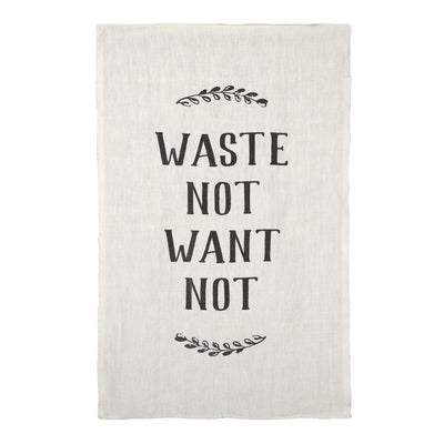 product image of waste not want not pure linen tea towel design by sir madam 1 514