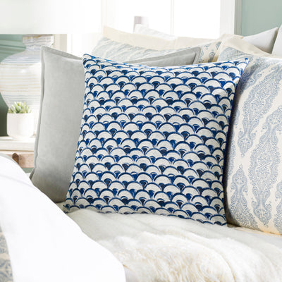 product image for Sanya Bay SNY-004 Jacquard Pillow in Navy & Ivory 73