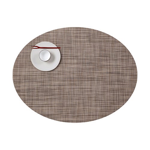 media image for mini basketweave oval placemat by chilewich 100130 002 19 238