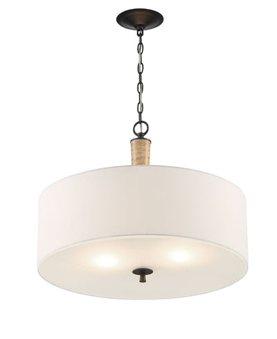 product image for Sullivan Contemporary Travertine 2 Light Chandelier By Lumanity 3 52