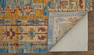 product image for foxboro traditional tribal hand knotted blue multi rug by bd fine filr6944blumlth00 6 68
