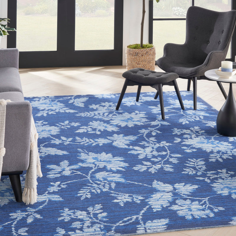 media image for washables collection blue rug by nourison 99446892300 redo 4 213