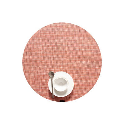 product image for mini basketweave round placemat by chilewich 100408 002 4 50