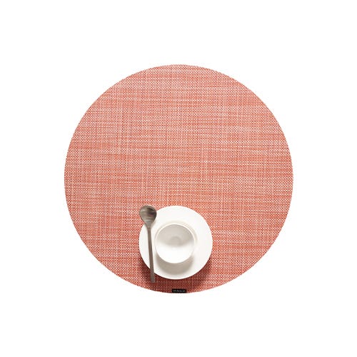 media image for mini basketweave round placemat by chilewich 100408 002 4 255