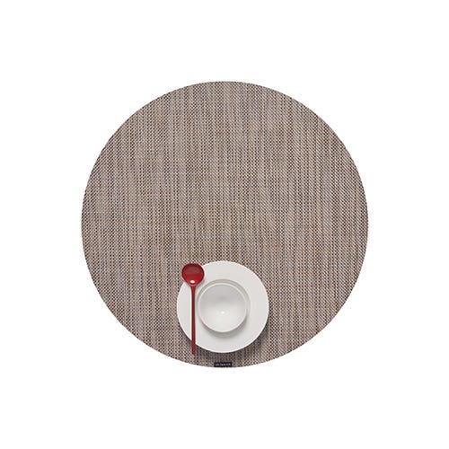 media image for mini basketweave round placemat by chilewich 100408 002 19 221
