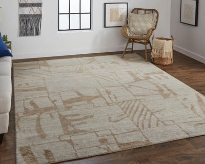 product image for sutton hand knotted tan rug by thom filicia x feizy t05t6003tan000j55 7 35
