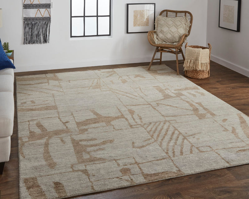 media image for sutton hand knotted tan rug by thom filicia x feizy t05t6003tan000j55 7 283