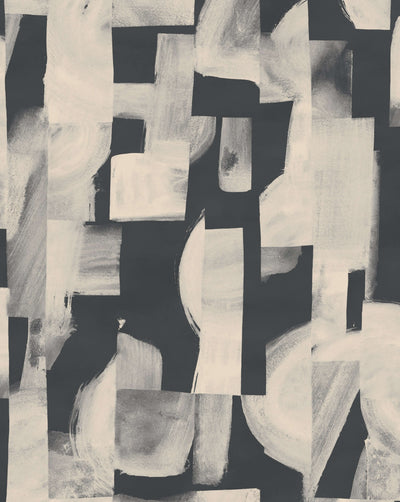 product image of sample agolise wallpaper in white tea on charcoal by thatcher studio 1 57