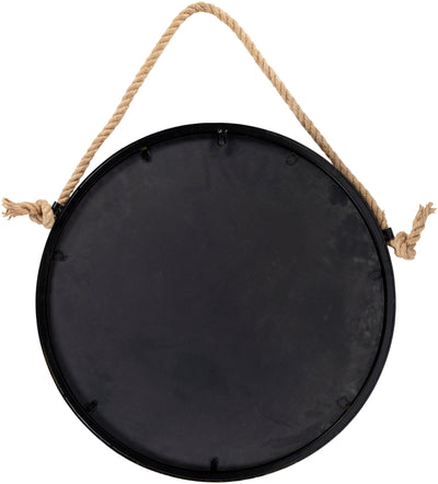 product image for Thaddeus THD-001 Round Mirror in Black 45
