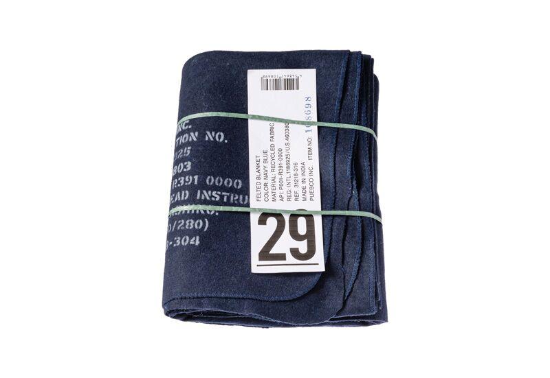 media image for felted blanket navy blue design by puebco 3 212