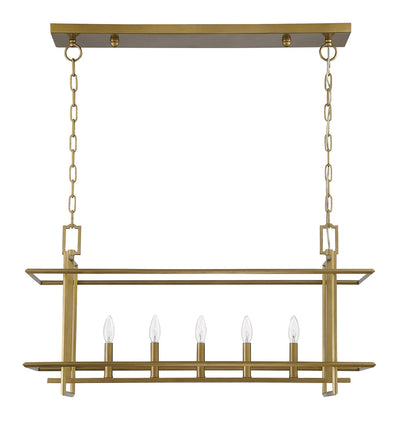 product image for Ormand 5 Light Brass Kitchen Island Pendant By Lumanity 2 76