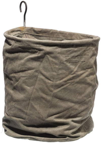 product image for large vintage tent fabric hook basket design by puebco 4 91