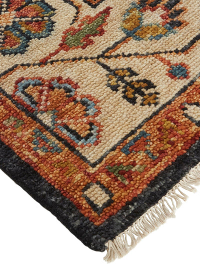 product image for Irie Hand-Knotted Medallion Beige/Rust Orange Rug 4 22