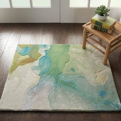 product image for Nourison Home Prismatic Seafoam Modern Rug By Nourison Nsn 099446471079 6 53