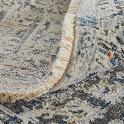 product image for Frencess Distressed Navy Blue / Beige Rug 3 22