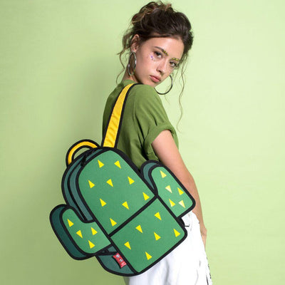product image for pop art backpack cactus design by bd 3 4