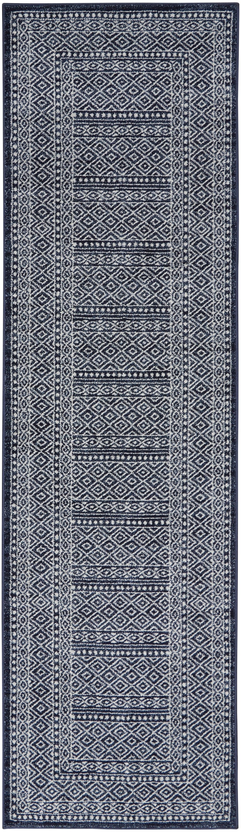 media image for palermo navy grey rug by nourison nsn 099446720382 2 270