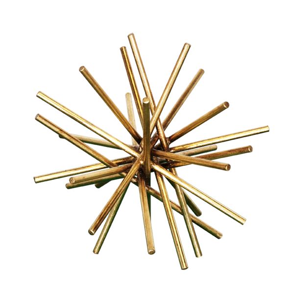 media image for Urchin 9" Diameter Iron Rod Asterisk in Gold Leaf design by BD Studio 26