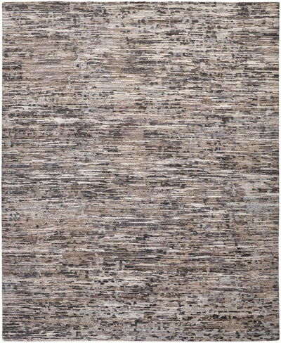 product image for Clarkson Hand-Knotted Distressed Gunmetal/Silver Blue3ft-6in x 5ft-6in Rug 1 21